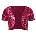 thumbnail image 6 of SXcggal Femme Sequin Veste Cropp Haut Cardigan Jazz Danse Spectacle Club Paillette NR9 Versatile Casual Unique Clothes, 6 of 6