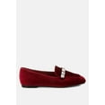 thumbnail image 6 of Kyari Velvet Diamante Strap Loafers, 6 of 10