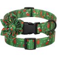 thumbnail image 5 of Pet Artist Christmas Nylon Dog Collar with Removable Flower Adjustable for Small Large Dogs, 5 of 11