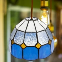 GOOHOCHY Decorative Stained Glass Chandelier Lamp Shade Replacement Vintage Light Fixture Cover For Decor