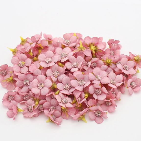 MEIBUTYUP 50pcs Round Artificial Flowers Wreath Accessories for Crafts Assorted Colors Photo Props Home Decor