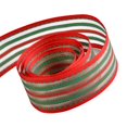 thumbnail image 1 of Papillon Ribbon & Bow R097055-38-REDX-GREN 1.5 in. 50 Yards Striped Sheer Chiffon Ribbon- Red & Green, 1 of 1