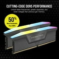thumbnail image 3 of Corsair VENGEANCE RGB 32GB (2 x 16GB) DDR5-6000 PC5-48000 CL36 Dual Channel Desktop Memory Kit CMH32GX5M2M6000Z36 - Black, 3 of 3