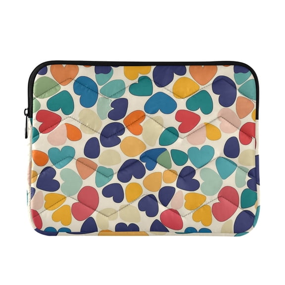 FORMRS 13-13.3 inch Laptop Sleeve Case Soft Carrying Quilted Computer Bag Cover, Colorful Clover Pattern