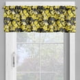 thumbnail image 4 of Ambesonne Orchid Valance & Curtain, Exotic Blossoms Jungle Yard, 55"x45", Black Mustard, 4 of 7