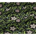 thumbnail image 4 of oneOone Cotton Jersey Black Fabric Leaves & Flower Floral Crafts Projects Decor Fabric Printed By The Yards 58 Inches Wide, 4 of 4