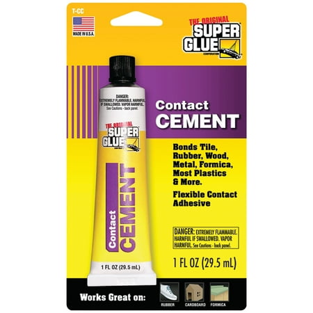SUPER GLUE T-CC48 Contact Cement, Acrylic, 1 Oz Tube, (Best Glue For Acrylic Sheets)