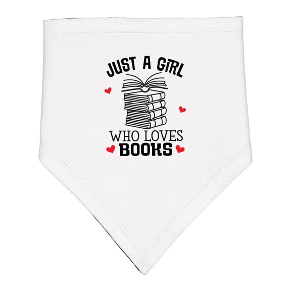 Inktastic Just a Girl Who Loves Books Baby Bandana Bib