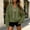Army Green, variant on Women Sweatshirt Sevevn Half Zip Stand Collar Cropped Fit Soft Fleece Drawstring Drop Shoulder Long Sleeve Top For Daily Sport Casual Wear