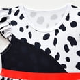 thumbnail image 3 of Fancy 101 Dálmatas Niñas Vestido Niños Princesa Negro Blanco Bruja Cruella Disfraz Halloween Vestidos De Fiesta, 3 of 3