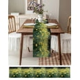 thumbnail image 3 of Yellow Spring Floral Table Runner 48 Inches, Modern Abstract Art Oil Painting Bed Runner Dresser Scarves Tabletop for Indoor Outdoor Parties/Ceremony/Banquet, 13" x 48", 3 of 8