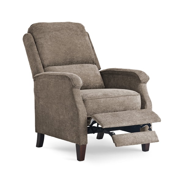 Recliner Chair, Fabric Recliner with Adjustable Back, Brown