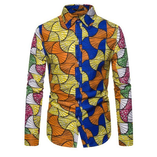 Nueva camisa con botones para hombre, camisas con estampado africano iki, camisetas de manga larga, ropa tradicional para parejas, ropa de calle de estilo étnico hip hop