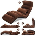 thumbnail image 1 of Costway Folding Lazy Sofa Chair Stylish Sofa Couch Beds Lounge Chair W/ Pillow Coffee, 1 of 10
