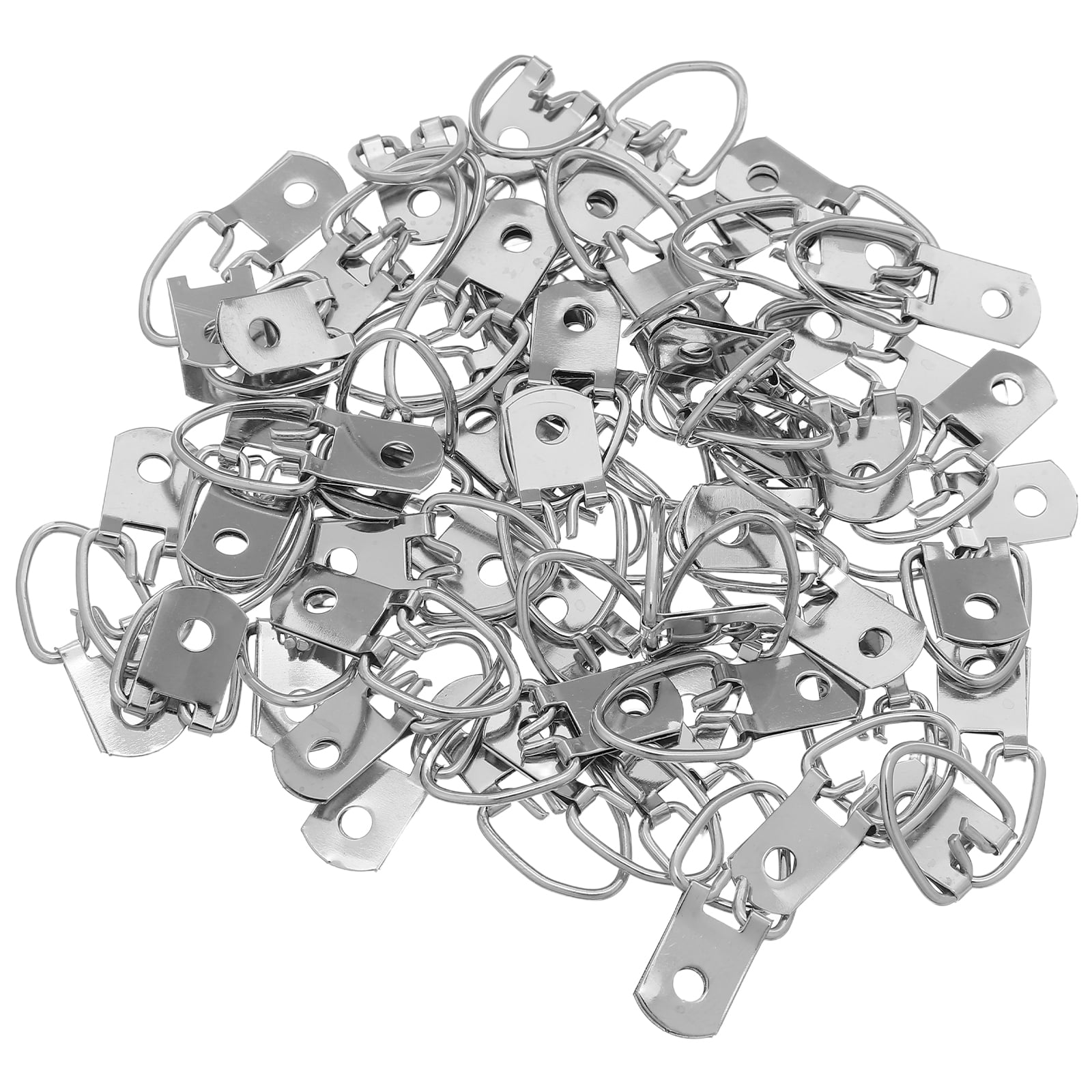 KALLORY 500Pcs Compact Stainless Steel Hanging Hooks for Picture Frames and Mirrors