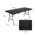 thumbnail image 4 of Mesa Plegable Portafolio Vanlig 1.80m Negra Plastico Tipo Portafolio, 4 of 4