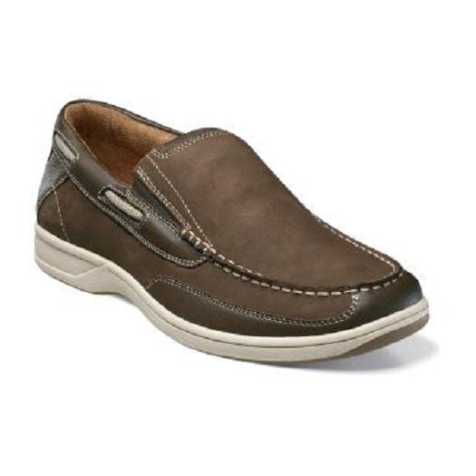 Florsheim - Mens Florsheim Lakeside Slip On Boat Shoe Brown Leather ...