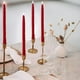 thumbnail image 5 of Long Thread Candle Wedding Banquet Party Holiday Decoration, metal rolling stand, 2-tier glass design, elegant table centerpiece, high-intensity LED light, foldable portable, for office, 5 of 9