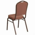 thumbnail image 4 of (10 PACK) Crown Back Banquet Dining Chair with Light Brown Fabric - Commercial Quality Restaurant Chair, 4 of 7