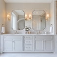 thumbnail image 5 of ANDY STAR Scalloped Bathroom Mirror, 24"x36" Inch Brushed Nickel Rectangle Mirror, Silver Bathroom Vanity Mirror, Silver Framed Mirror in Anti-Rust Stainless Steel Metal, Thin Frame Deep 1", 5 of 8