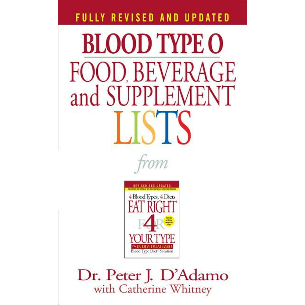 Eat Right 4 Your Type Blood Type O Food, Beverage and