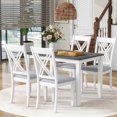 thumbnail image 4 of MDF Top & Rubberwood Legs - Supports 250lbs - Dining Room Gathering - 4-Piece Chair Set, 4 of 6