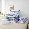 thumbnail image 4 of Blue Pink Hydrangea Bedding Comforter Sets 7 Pieces Wild Hummingbird Bed in a Bag, Nature Theme Full Bedding Sets Chic Flower Floral Comforter Set, Animal Bonitacal Plants Bedding Sets & Collections, 4 of 4