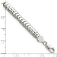 thumbnail image 2 of 925 Sterling Silver Polished 6.25mm Double Oval Flat Chain Bracelet 7 Inch Link Bracelet for Women and Men, 2 of 2