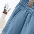 thumbnail image 4 of Fsgntruao Women's Plus Size Solid Color Pants Pocket Elastic Waist Pants, 4 of 5