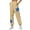 Khaki, variant on Admvng Sweatpants Women Star Print Solid Color Ankle Pocket Sweatpants and Pants, Size S-2XL