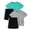 Multicolor, variant on akafmk Boys 4-Piece Shorts Sets Sports Outfits Stripe Mesh Fast Dry Short Sleeve Tshirts Shorts Breathable Summer Running Outfits Sets 5-14 Years