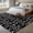 Black, variant on Area Rug for Living Room, Black Spring Floral Non-Slip Indoor Large Carpet for Bedroom/Dining Room, Modern Abstract Art Farmhouse Washable Low-Profile Rectangle Floor Runner Rugs - 5 x 7 Ft