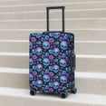 thumbnail image 6 of Hirioo blue daisy Skull flower for Elasticity Suitcase Cover (No luggage Included) Durable Luggage Protector Fits 18-32 Inch Luggage-Large, 6 of 7