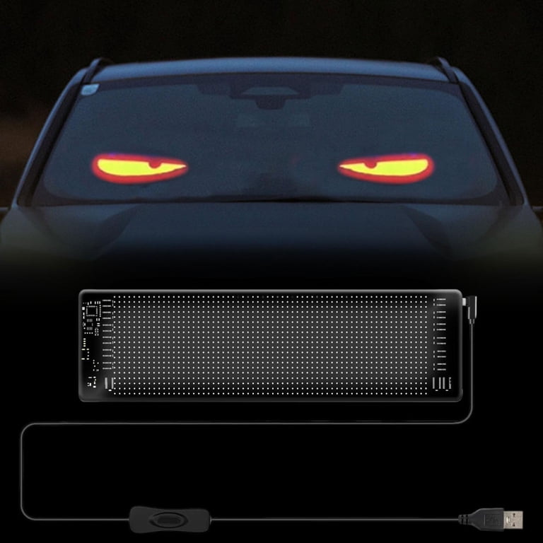 LED Devil Eyes For Cars - 52.4" Windshield Display With Remote & App Control For Trucks & Vehicles