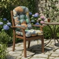 thumbnail image 2 of SHANNA 2 Pack Rocking Chair Cushion, Waterproof and Fade-Resistant Patio Chair Cushions, Non-Slip Indoor Rocking Chair Cushion with Ties, Thicken Chair Pads for Adirondack, 44"x20"x4", 2 of 11