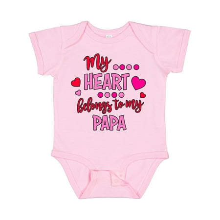 

Inktastic My Heart Belongs to My Papa Gift Baby Boy or Baby Girl Bodysuit