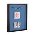 thumbnail image 2 of ArtToFrames 12x18 Inch Shadow Box Picture Frame, with a Satin Black Tall 1 Wide Shadowbox frame and Liberty Blue Mat Backing (4654), 2 of 7