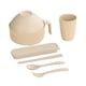 thumbnail image 3 of Juego de Tazones para Ramen para Microondas | Vajilla de Fibra de Paja de Gran Capacidad de 7 Piezas con Tazón, Cuchara, Tenedor, Palillos y Vasos | Lonchera Apta para Microondas para Estudiantes, Do, 3 of 6