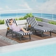 thumbnail image 7 of XXLYY Chaise Lounge Cushions Outdoor, Water-Resistant Patio Lounge Chair Cushion with Ties and Pillows, 3'' High-Density Foam Lounge Replacement Cushion for Lawn Pool, 7 of 7