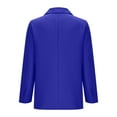 thumbnail image 4 of uublik Cropped Blazers for Women Work Office Blazer Stretch Lapel Collar Long Sleeve Jacket Suit Blazer Blue Clothes, 4 of 5