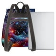 thumbnail image 3 of Easygdp Outer Space Floating Numbers And Letters Mochila de Cuero para Mujeres, Bolso de Hombro, Bolsos de Mano de Moda para Trabajo y Viajes, 3 of 4