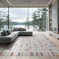 thumbnail image 2 of ODIKA 8'x10' Washable Area Rug Non-Shedding, Easy Care, Confetti Pink Dots Whimsical Borders Ombre Gradient Watercolor Large Flowing for King Size Bedroom Under Bed, Master Suite, 2 of 7