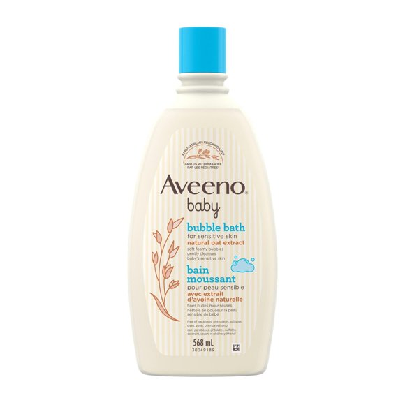 Aveeno Baby Bubble Bath - Baby Skin Care Product - Sensitive Skin Cleanser - Hypoallergenic - 568 mL