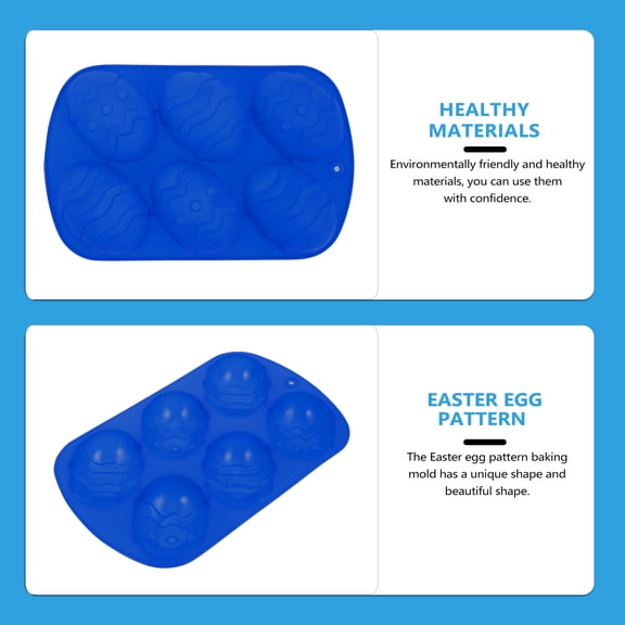 2-Pack Easter Silicone Baking Molds for Muffins, Biscuits, and Pies Non-Stick