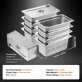 thumbnail image 5 of 8 Pack 1/3 Size Hotel Pans with Lids - 6 Inch Deep Stainless Steel Steam Table Pans - Commercial Kitchen Food Storage Pans for Catering, Buffets & Restaurant Use, 5 of 9