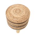 thumbnail image 4 of REDEARTH Foot Stool -Handmade Wooden 4 Legs Jute Seat Footrest for LivingRoom, Bedroom, Nursery, kidsroom, Patio, Gym; 90% Jute 10% Cotton (16"x14"x14"; Jute Loom Story), 4 of 9