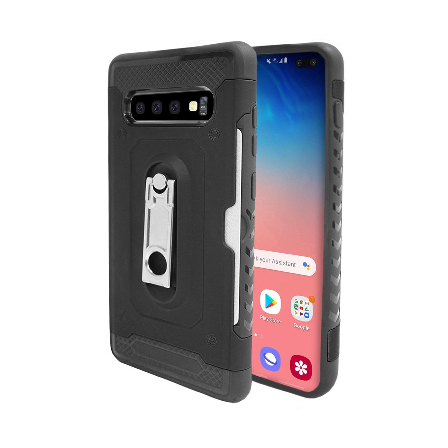 - Blue/Gray Not S10+ Plus or S10e ArmadilloTek Vanguard Series Military Grade Rugged Case with Kickstand for Samsung Galaxy S10 Galaxy S10 Heavy Duty Case