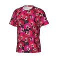 thumbnail image 5 of Vsdgher Orchids Flowers Print Men's Dry Fit Mesh Athletic Shirts Moisture Wicking Tennis T-Shirt Tops, 5 of 9
