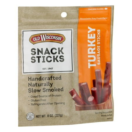 (3 Pack) Old Wisconsin Turkey Sausage Snack Sticks 8 oz.