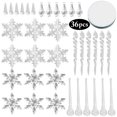 thumbnail image 2 of Bangcool 37PCS Christmas Ornament Set DIY Icicle Ornament Snowflake Ornament with Rope, 2 of 10